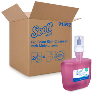 Scott Foam Hand Soap with Moisturizers (91592), 1.2 L Pink, Floral Scent Automatic Hand Soap